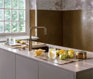 Quooker Flex Square Messing Patina & CUBE