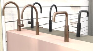 Quooker Fusion & Quooker Flex in de nieuwste kleuren: gunmetal & rose koper, gezien op de vt wonen&design beurs