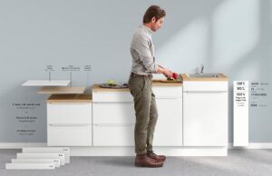 Optimale keuken ergonomie met 4 onderkast hoogten en 4 plint hoogten in de Nobilia keuken
