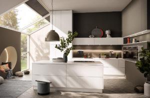 Häcker witte keuken met kookeiland, AV 2065