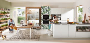 Foto: Witte open keuken met schiereiland - Nobilia Witte open keuken met schiereiland, Nobilia Easytouch 976